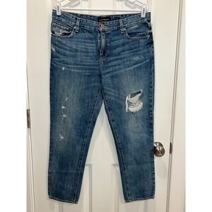 Lucky Brand Sienna Slim Boyfriend Jeans Distressed Denim Women's Size 8